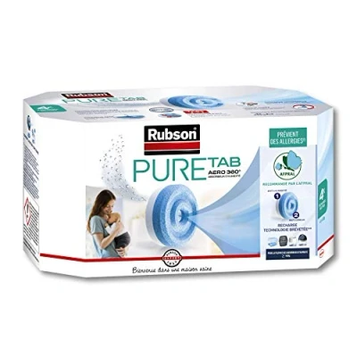 Imagen de Rubson Recharges Pure Tab pour absorbeur d&#039;humidité AERO 360 (4 x 450 g) neutres anti humidité &amp; odeur déshumidificateur Recommandé par l&#039;AFPRAL