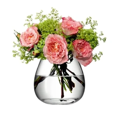 Imagen de LSA Flower Florero de Mesa para Ramo Flores, Transparente, 17 cm alto