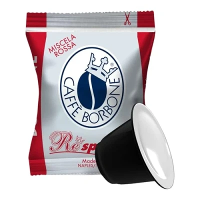 Imagen de Caffè Borbone Cápsulas Respresso, mezcla roja, compatibles con Nespresso, 50 unidades