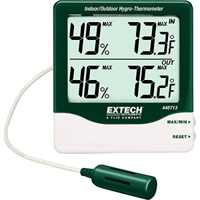 Imagen de Extech 445713 Higro termómetro para interior/exterior con dígitos grandes