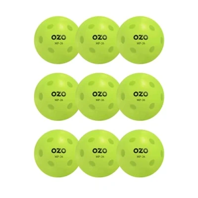 Imagen de OZO Pickleball Set de 9 Bolas para Interiores, 26 Agujeros, Moldeo por Rotación