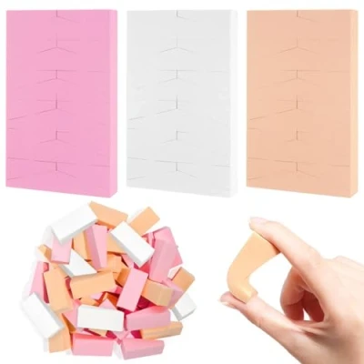Imagen de SYEYCW 72 Piezas Esponjas de Maquillaje Triangulares, Mini Aplicador Forma Cuñas, Esponja Mezcladora Belleza, Sin Látex, para Crema Líquida, Base, Polvo Suelto, Arte Uñas