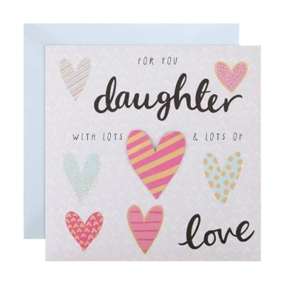 Imagen de Tarjeta de cumpleaños para hija Hallmark diseño corazón 3D