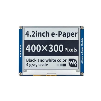 Imagen de Waveshare 4.2 Inch E Paper Display Module Kit 400 x 300 Resolution 3.3v/5v Ink Electronic Screen with Embedded Controller SPI Interface for Raspberry Pi/Jetson Nano/Arduino,Support Full Refresh