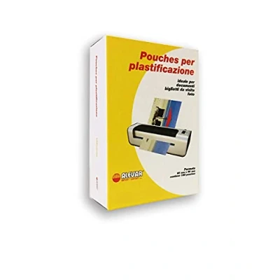 Imagen de Alevar Bolsas para plastificación, formato tarjetas de visita 60 x 90 mm, grosor 250 micras (2 125 micrones), paquete 100 unidades
