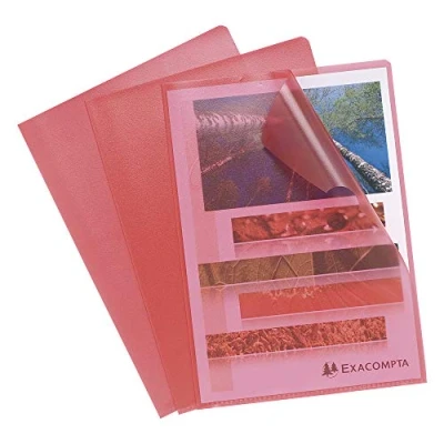 Imagen de Exacompta 56115E Bolsa de 10 dossiers, A4, color rojo