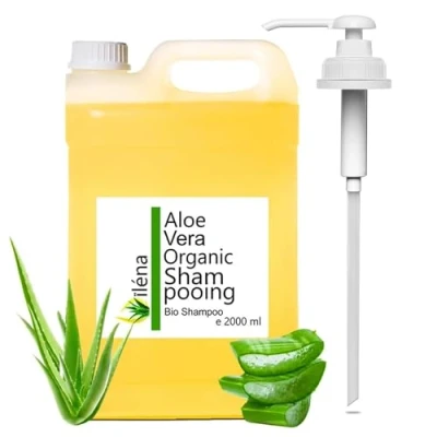 Imagen de Champú Natural Ecologico con Aloe Vera, Argan, Vitaminas y Queratina Ceramidas Naturales para Cabello, Pelo Dañado Seco, Sin Sulfatos, Anticaida, Volumen, 2000 ml