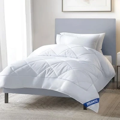 Imagen de Dreamzie Edredon Cama 90/80, Acolchado 155x220 cm, Relleno Nórdico 300 gsm en 100% Microfibra, 80/90, Certificado Oeko Tex