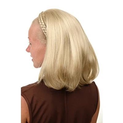 Imagen de WIG ME UP 90606+3 22 Media peluca extensión de pelo elegante con aro trenzado al hombro liso rubio claro
