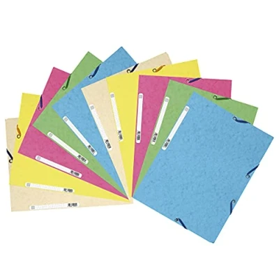 Imagen de Carpeta goma exacompta din a4 3 solapas cartulina ilustrada colores pastel surtidos