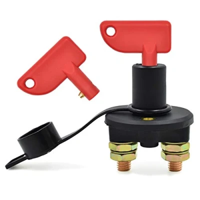 Imagen de NATEE Interruptor de Desconexión Aislador Batería, Batería Coche 12V 400A, Desconector Principal para Barco Moto Camión con 2 Llaves