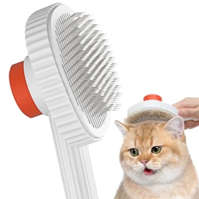 Imagen de ACE2ACE cepillo de gato para gatos interior, desprendimiento, pelo largo y corto, limpieza automática que elimina