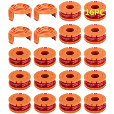 Imagen de 20Packs Bobina De Hilo para Compatible con Worx Cortabordes, Carrete Cortabordes Apto Worx, 3m Largo, Ø 1,65mm, WA0010, WA0004(16 + 4 Cubierta)