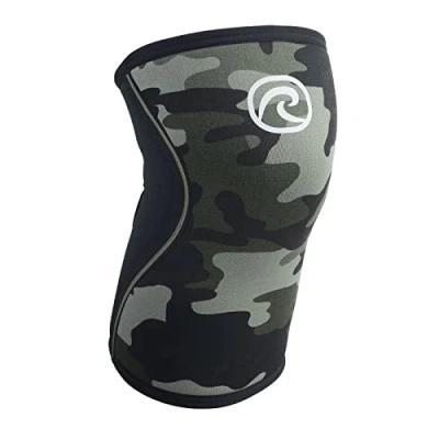 Imagen de Rehband Vendaje de rodilla, soporte rodilla 7mm para entrenamiento con pesas y levantamiento pesas, estabiliza la articulación Color:Camuflaje, Talla:M