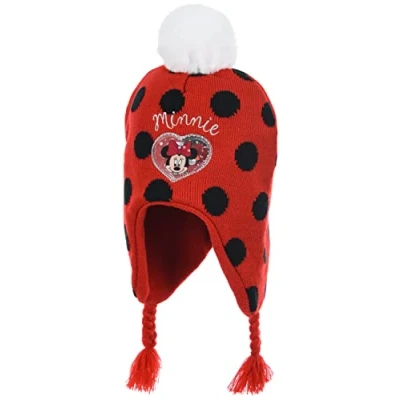 Imagen de Sun City Minnie Mouse Gorro de invierno para niña, rojo, 54 cm