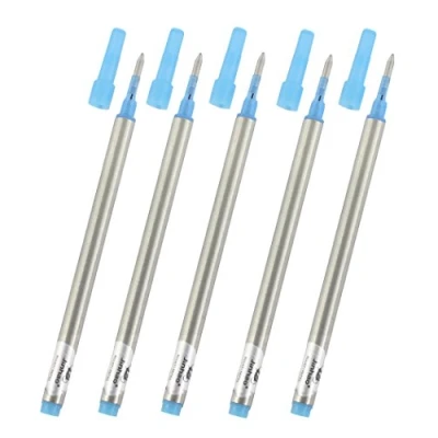 Imagen de Gullor en espiral recambios de tornillo Jinhao rollerball pluma, tinta azul, 0,7mm, juego 10 PCS