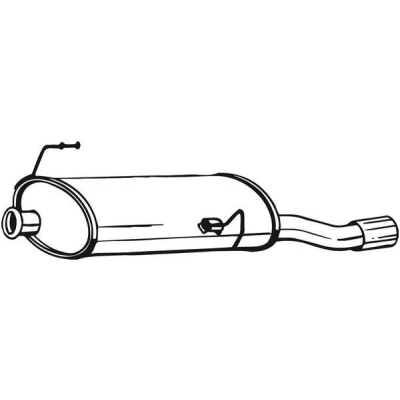 Imagen de BOSAL 190 013 Silenciador trasero PEUGEOT: 206 Hatchback, Furgón, 206+ Hatchback