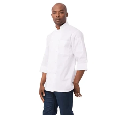 Imagen de Chaqueta de Chef, Chef Worksl, JLCL ber, básica, con Manga 3/4, Talla 2XL, X Large, Blanco, 1