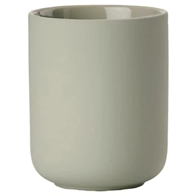 Imagen de Zone Denmark Ume Vaso para Cepillo de Dientes, Soporte gres, cerámica, Bonito y práctico, diámetro 8,3 cm, Altura 10,3 Color Verde eucalipto