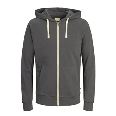 Imagen de Jack &amp; Jones JJEHOLMEN Sudadera con Capucha y Cremallera para Hombre Noos 12136884, Gris Asfalto Reg Fit, M