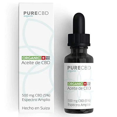 Imagen de CBD Oil Aceite de cáñamo enriquecido con 5% (500mg) Bio Suisse Orgánico libre THC