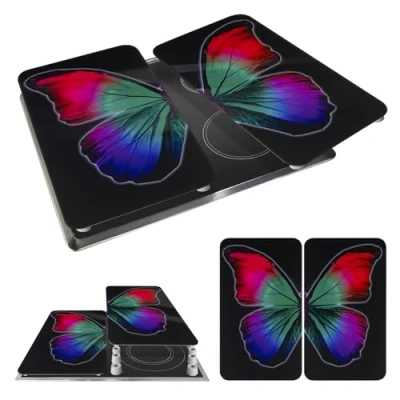 Imagen de WENKO Cubierta de cocina Universal Butterfly by Night 2 unidades juego piezas para todos los tipos cocinas Multicolor