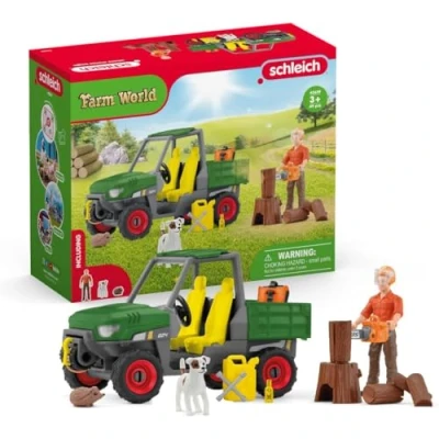 Imagen de Schleich 42659 Granjero con vehículo, a partir de 3 años, FARM WORLD playset, 49 piezas