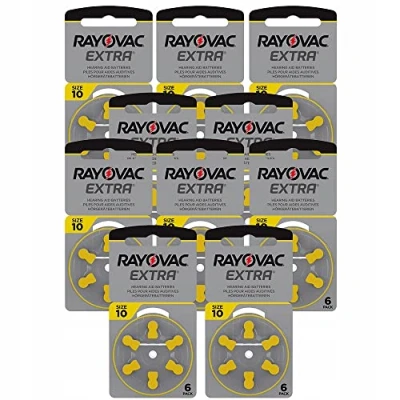 Imagen de Rayovac Batería para audífonos Extra Advanced 10MF, HG 0%, 1,45 V, 10 blísters