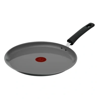 Imagen de Tefal Sartén para crepes (28 cm, inducción, revestimiento cerámico, Eco diseñado, reciclado, cocción sana, termo Signal, fabricada en Francia, Renew C4253913, gris