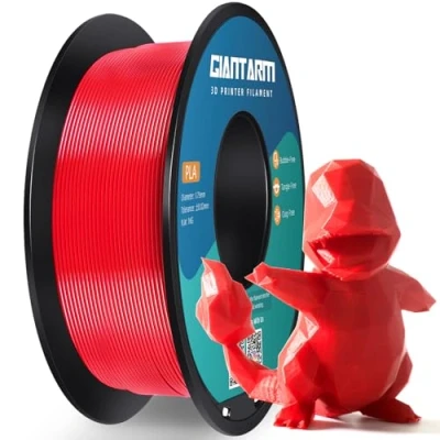 Imagen de Filamento PLA 1.75mm, GIANTARM para impresión 3D, 1kg 1 Spool，Red
