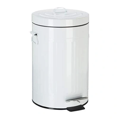 Imagen de Relaxdays Cubo Basura Cocina y baño con Pedal de Estilo Vintage, 12 L