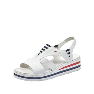 Imagen de Rieker Frühjahr/Sommer V02Y5, Sandalias Punta Cerrada Mujer, Blanco (Weiss 80), 38 EU