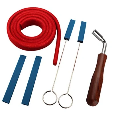 Imagen de Futheda Kit de afinación piano profesional, herramientas que incluyen 1 martillo en forma L, banda vocal, 2 amortiguadores, amortiguadores con asas