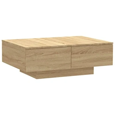 Imagen de vidaXL Mesa de Centro Auxiliar Consola Mesita Salón Lateral Té Café Sofá Sala Estar Muebles Mobiliario Roble Sonoma 90x60x31 cm Contrachapada