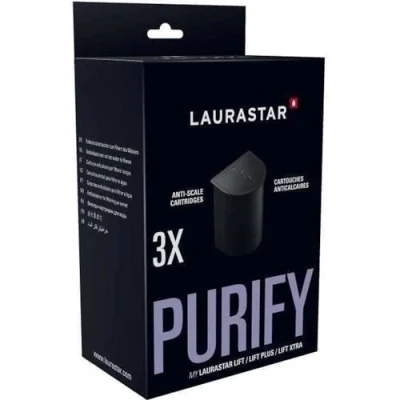 Imagen de Accesorio para plancha Laurastar So Pure, Pack 3 cartuchos de Filtro Agua Anti piedra Caliza (para Lift / + Xtra), Negro
