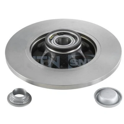 Imagen de SNR KF159.60U Disco de freno 268 12 4 macizo sin recubrimiento con cojinete rueda incorporado, anillo sensor magnético incorporado