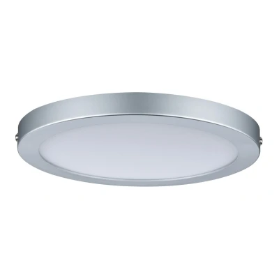 Imagen de Paulmann 70864 panel de superficie LED Atria redondo plafón 18,5 W luz 2700 K blanco cálido cromo mate regulable para montaje en pared/techo