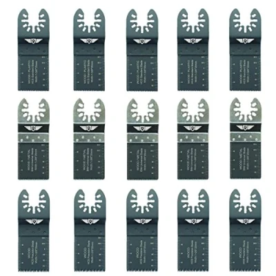 Imagen de 15 x TopsTools FAKB15 Fast Fit Mix Blades Compatible con Dewalt Stanley Black and Decker Bosch Fein (Non StarLock) Makita Milwaukee Hitachi Parkside Ryobi Worx Workzone Multiherramienta Accesorios