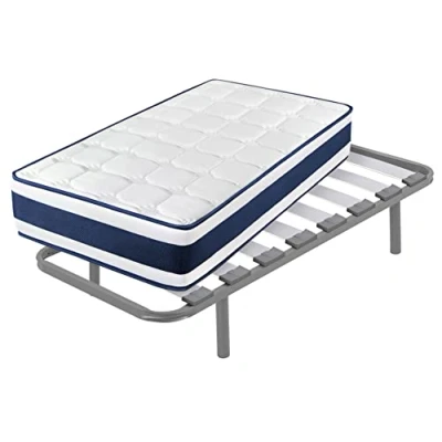 Imagen de Cama express Colchón Viscoelástico Tresor + Somier Hermes con 5 Patas 25 cm, Medida : 105 x 200 cm
