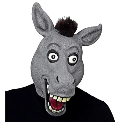 Imagen de &quot;BIG EYES DONKEY FULL HEAD MASK WITH PLUSH HAIR&quot;