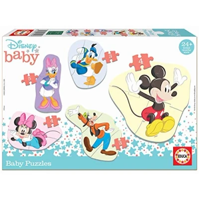 Imagen de Educa Baby Puzzles Mickey y Sus Amigos. 5 Infantiles progresivos de 3 A Piezas. Partir 24 Meses (18590)