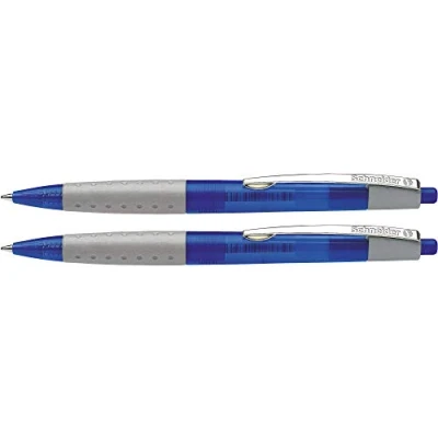 Imagen de Schneider Loox 73550 Bolígrafo retráctil (zona de agarre suave, mina indeleble, grosor trazo M), 2 unidades, color azul