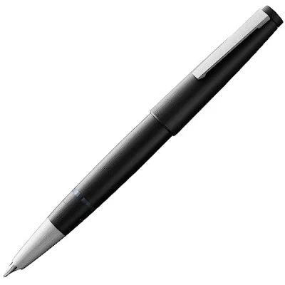 Imagen de Lamy 2000 plumas estilográficas de pistón policarbonato y acero inoxidable, plumín OM, 14 quilates, dorado platino, sostenible, ya que no contiene cartuchos