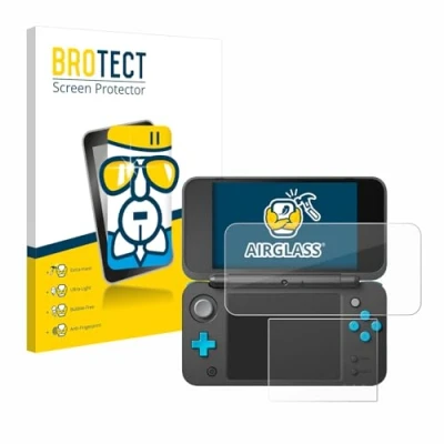 Imagen de BROTECT Protector Pantalla Cristal para New Nintendo 2DS XL Vidrio [Dureza 9H, Anti Arañazos]
