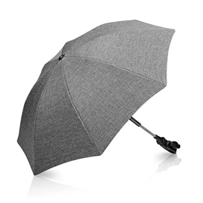 Imagen de Winload Sombrilla Universal Carrito de Bebé para Protección UV50, Agujero Sujeción Doble, con Soporte Tubos Redondos y Ovalados Cochecito Silla Paseo Bebé, 71cm Diámetro
