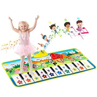 Imagen de EXTSUD Alfombra Piano de Suelo Alfombrilla Musical Estera Baile Tapete para Niños 100 * 36cm