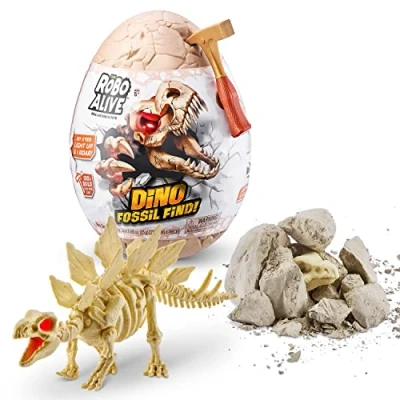 Imagen de Robo Alive Dino Fossil Find (Stegosaurus) Juguete robótico desmontable sorpresa con pilas, de ZURU
