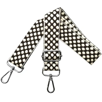 Imagen de Correa para Bolsos de Mujer Bandolera, Reemplazo Bolsos, Hombro Ajustable con Mosquetón Plateado 3.8cm Anchura Crossbody Accesorios, Base Café, O4