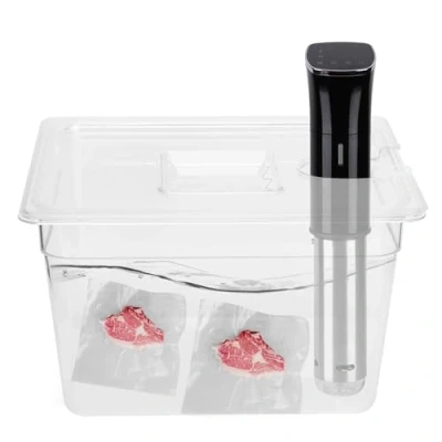 Imagen de Cryfokt Recipiente Sous Vide de 11 L con Tapa, Vide, Cocina Duradera para el Hogar