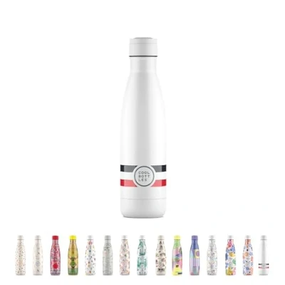 Imagen de Cool Bottles Botella Térmica 500 ml Pure White de Agua Acero Inoxidable Bebidas Frías 36 horas y Calientes 18 Acabado con Impresión 3D Sin BPA